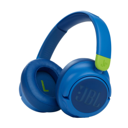 JBL JR460NC Wireless Over-Ear Noise Cancelling Kids Headphones, Built-In Mic, 20 Hour Battery, Designed for Kids, Detachable Audio Cable - Blue, JBLJR460NCBLU